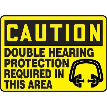 OSHA CAUTION SAFETY SIGN DOUBLE MPPE446XL